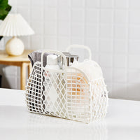 Portable Diamond Soft Bathroom Shower Caddy Basket Foldable Storage Organizer