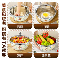 Stainless Steel Multi-Purpose Basin with Drainer for Baby Bottles, Vegetables, and Rice Washing