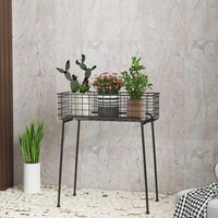 Iron Art Plant Stand for Balcony, Indoor, Outdoor, and Patio - Multi-Tiered Flower Pot Holder
