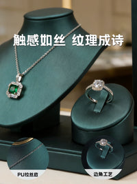PU Leather Necklace Earring Display Stand Mannequin Bust for Jewelry Exhibition