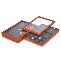Lidded Jewelry Display Tray for Rings, Pendants, Bracelets, and Necklaces