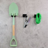 Heavy Duty Metal Garden Tool Holder Wall Mount Storage Rack for Garage Organization