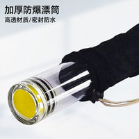 Acrylic Fishing Float Tube with Cloth Bag - Transparent, Thickened, Large Capacity