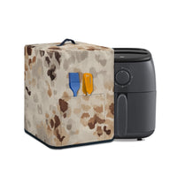Fashion Pink Leopard Print Air Fryer Dust Cover with Storage Bag, Oil-Proof and Dirt-Resistant Appliance Protector