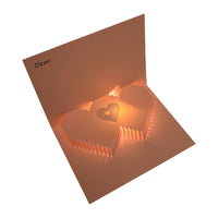 3D Heart Greeting Card with Recording and Light for Valentine's Day and Birthday