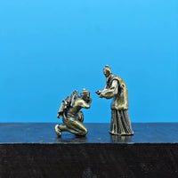 Brass Micro Landscape Figures - Jing Jing Plea Scene