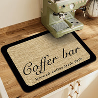 Minimalist Luxury Diatomaceous Earth Coffee Machine Mat for Kitchen Countertop - Super Absorbent, Quick Dry, Drainage Mat for Dining Table & Bar