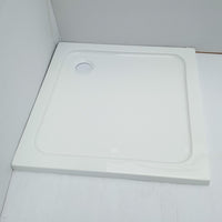 Square Acrylic Shower Base with Anti-Slip Surface, Integrated Design, Thickened for Bathroom Shower Enclosures