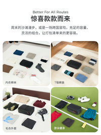NextPacker V3 Double-Layer Waterproof Travel Compression Packing Cubes for Luggage