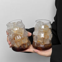 High Borosilicate Glass Cloud Cup, Simple Thickened Single-Layer Juice Drink Cup, High-Value Chubby Glass