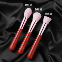 Natural Crystal Handle Makeup Brush Set for Daily Beauty Application
