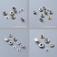 Copper Snap Fasteners for Garments - 633/655/831 Metal Press Studs for Jackets