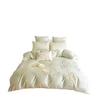 Tencel Lyocell Embroidered Duvet Cover Set with Bedsheet