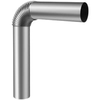 Thickened Stainless Steel Chimney Pipe for Wood Stoves and Heaters, Exhaust Vent Tube with Elbow/Straight Connector