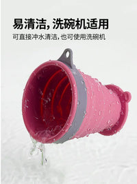 Msquare Collapsible Silicone Travel Cup and Bowl Set for Kids