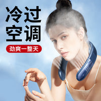 Portable Neck Fan with Semiconductor Cooling, Long-Lasting Battery, Personal Air Conditioner for Outdoor Summer Use