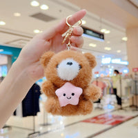 Cute Bear Plush Keychain Pendant for Bags and Keys, Wedding Toss Doll