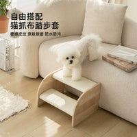 Pet Stairs Solid Wood Bed Steps Dog Ladder Small Senior Dog Joint Care Sofa Non-slip Climbing Ladder