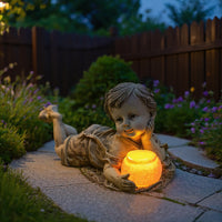Solar Angel Lantern Garden Projection Light Outdoor Decoration
