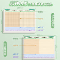 B5 Spiral Notebook with Tabbed Dividers, Thickened Pages, Lined/Grid Options, for Students and Office
