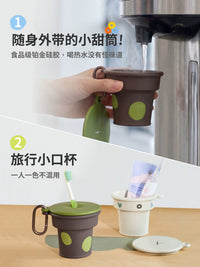Collapsible Silicone Travel Cup Portable Folding Mouthwash Cup for Brushing