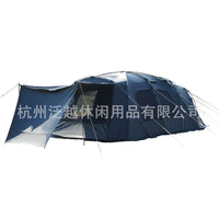 Blackout Outdoor Camping Tunnel Tent with Aluminum Poles, Large 1-Room 1-Hall Double-Layer Rainproof Sunshade