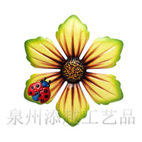 Iron Art Flower Wall Hanging Decor for Home and Garden