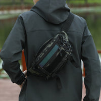 Men's Outdoor Fishing Tackle Bag Multifunctional Crossbody Chest Pack Large Capacity
