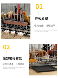 Automatic Cleaning Chicken Coop with Rain Cover and Nest Box for Outdoor and Indoor Use