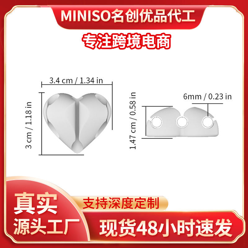 Heart-Shaped Cable Organizer Clips for Desk Cable Management
