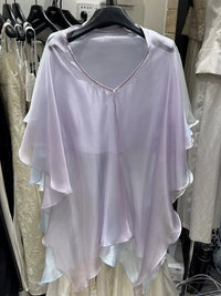 Irregular Cape Tencel Sun Protection Cardigan for Women, Lightweight Breathable Air Conditioning Shawl