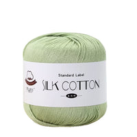 No. 6 Lace Thread Silk Cotton Linen Blend Yarn for Crochet and Knitting