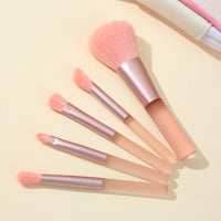 5-Piece Mini Soft Bristle Makeup Brush Set with Portable Pouch