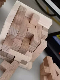3D Interlocking Brain Teaser Puzzle Cube for Kids and Adults