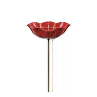 Handmade Metal Flower Garden Stake Bird Feeder
