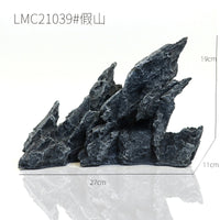 Aquarium Mountain Rock Decoration for Fish Tank, Artificial Landscape Ornament