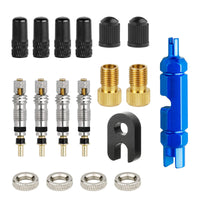 Tubeless French Presta Valve Core Replacement Kit with Wrench Tool