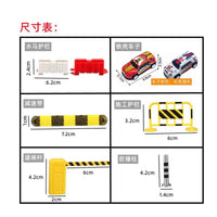 Miniature Traffic Barrier Model Set for Road Scene Simulation