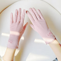 Women's Cotton UV Protection Touchscreen Driving Gloves with Anti-Slip Grip