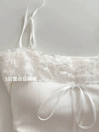 Lace Bralette Camisole with Built-in Pads for Women, Slimming and Versatile