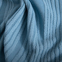 Two-Tone Striped Fleece Jacquard Fabric for Apparel and Home Decor