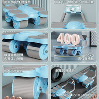 Automatic Rebound 4-Wheel Abdominal Roller with Elbow Support for Core Training