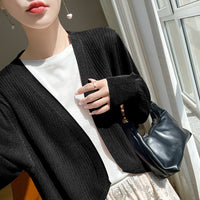 Women's Short Sun Protection Cardigan Loose Ice Silk Knit Air Conditioning Shirt Thin Shawl for Summer Beach