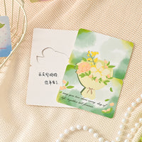 3D Floral Bouquet Greeting Cards for Thanksgiving and Festivals, Hand-Painted Rose Decorative Message Cards