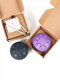 4.5-inch 8-Tone Mini Steel Tongue Drum for Kids & Adults, Meditation & Yoga Instrument