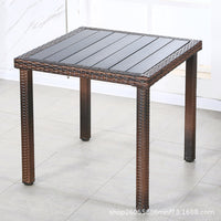 Outdoor Rattan Wicker Bistro Set with Coffee Table for Patio Balcony Garden