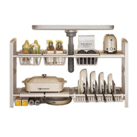 Under-Sink Expandable Storage Rack for Kitchen Cabinets, Multi-functional Pot and Pan Organizer