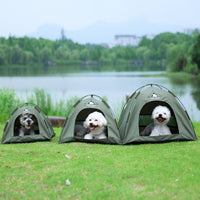 Pet Tent House for Cats and Small Dogs, All-Season Outdoor Sunshade Pet Bed