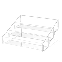 Clear Acrylic Tiered Display Stand for Collectibles, Perfumes, Cosmetics, and Beverages