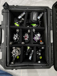 Hard Shell Fishing Reel Storage Case for Spinning and Baitcasting Reels, Waterproof Tackle Box
